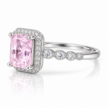 Diana Pink Coloured Cushion Cut Ring