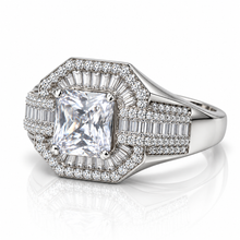 Men's Cushion Cut Baguette Ring