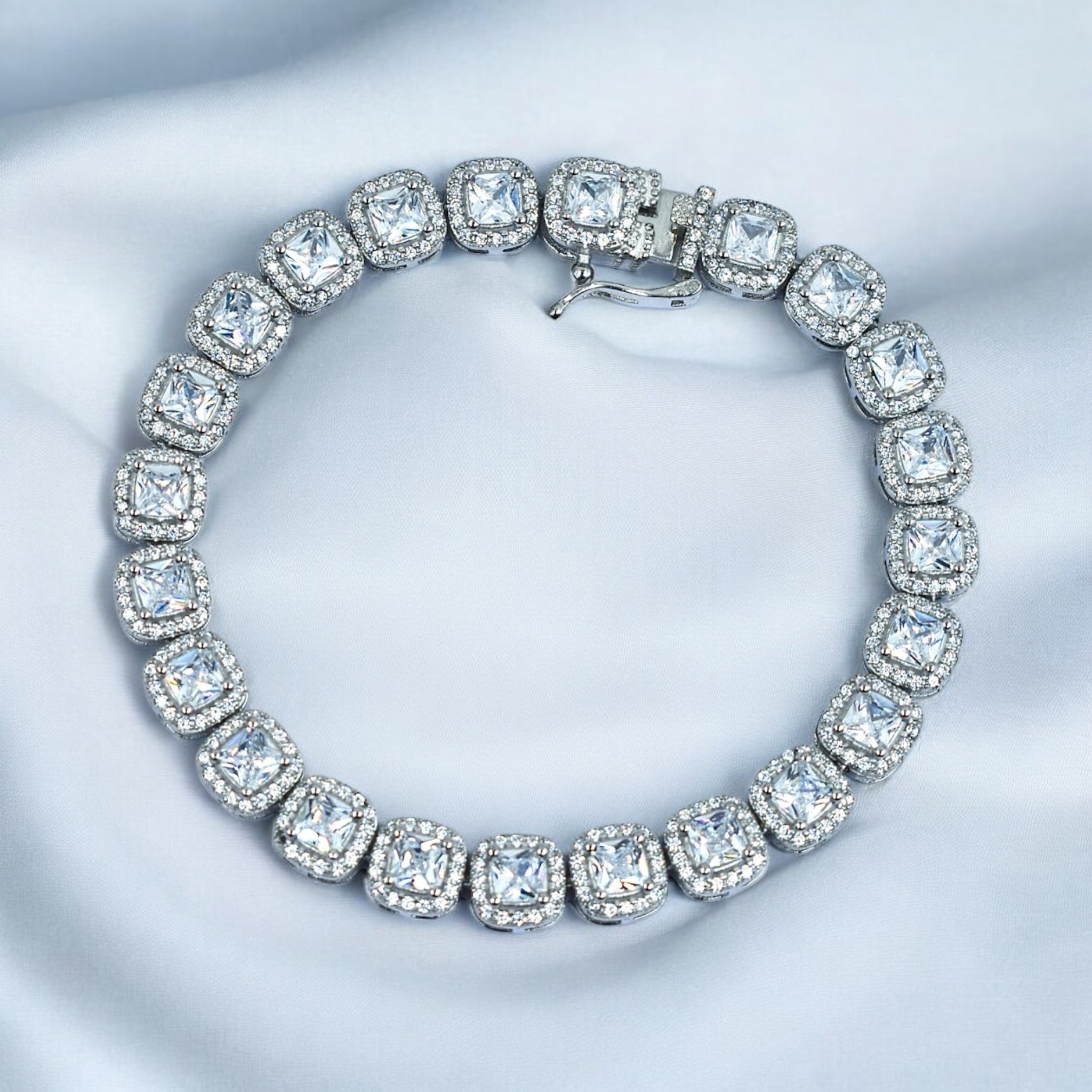 Halo cushion cut Bracelet