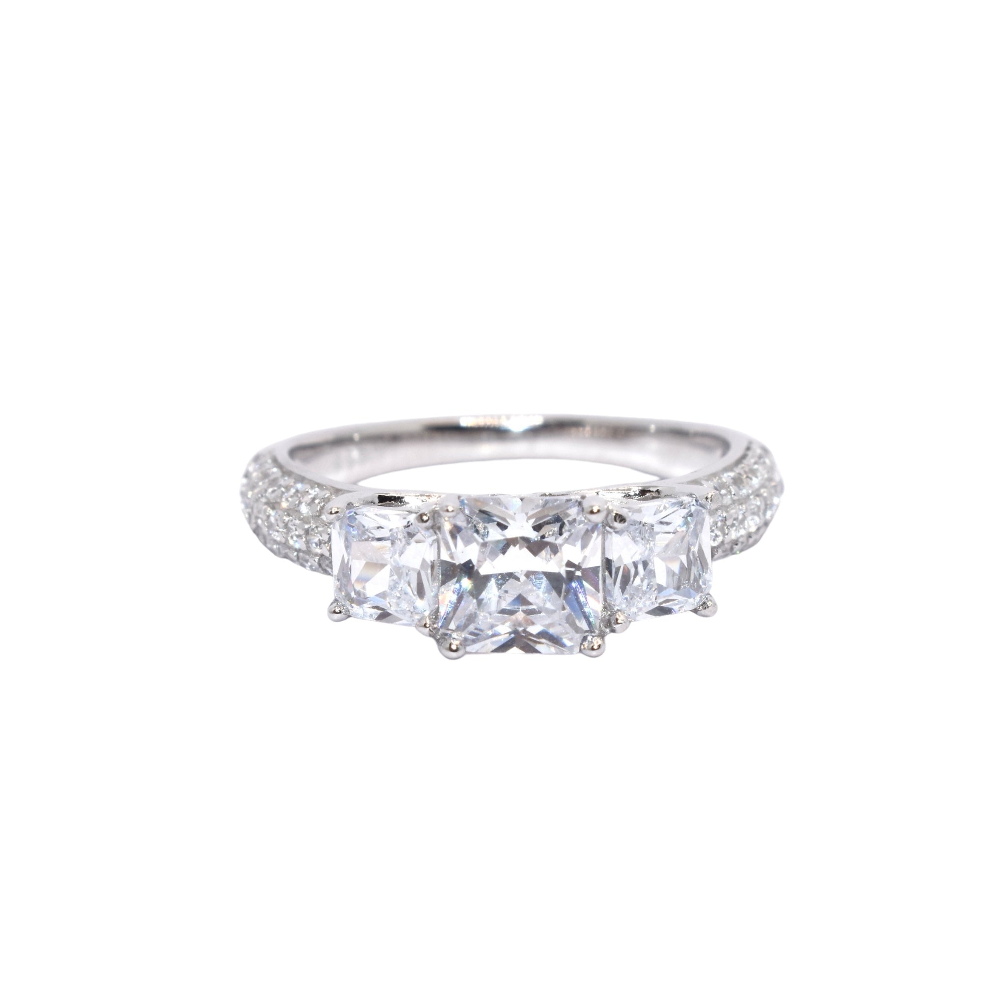 Triple Cushion Cut Ring