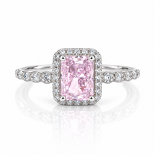 Diana Pink Coloured Cushion Cut Ring