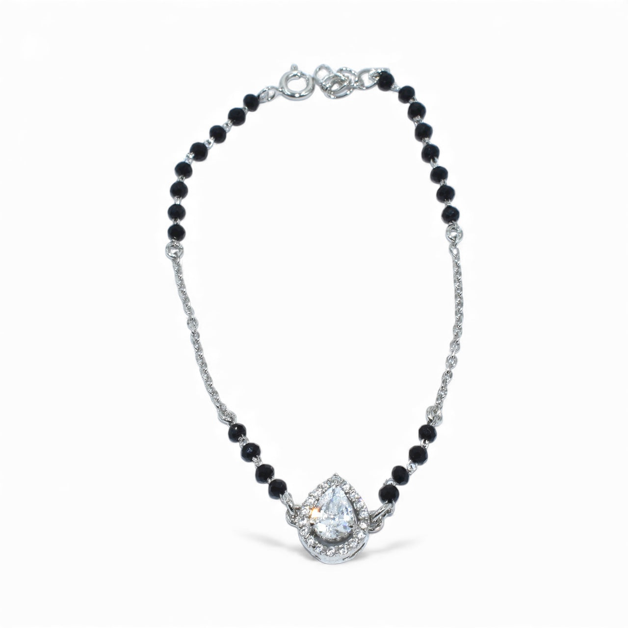 Halo Pear Shape Mangalsutra Bracelet