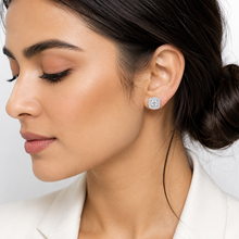 Dual Halo Cushion Cut Studs