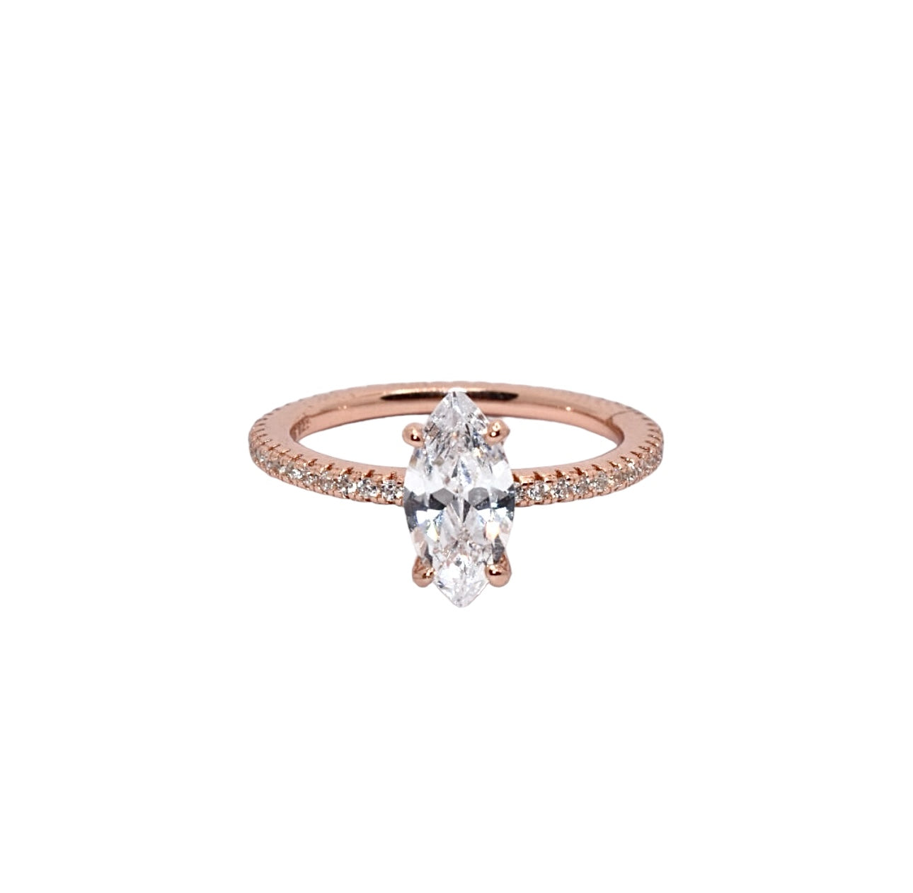 Rose Gold Small Marquise Ring