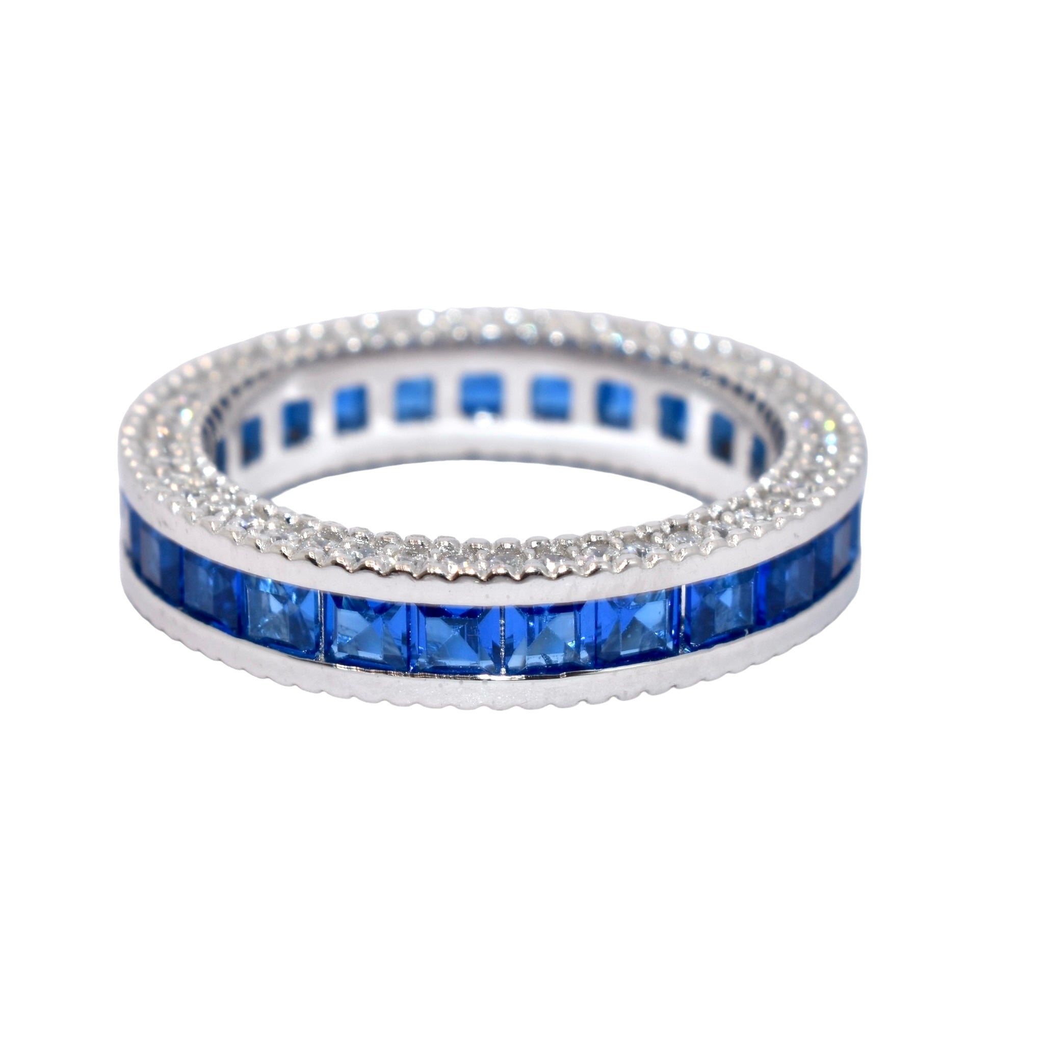 Sapphire Coloured Band Ring