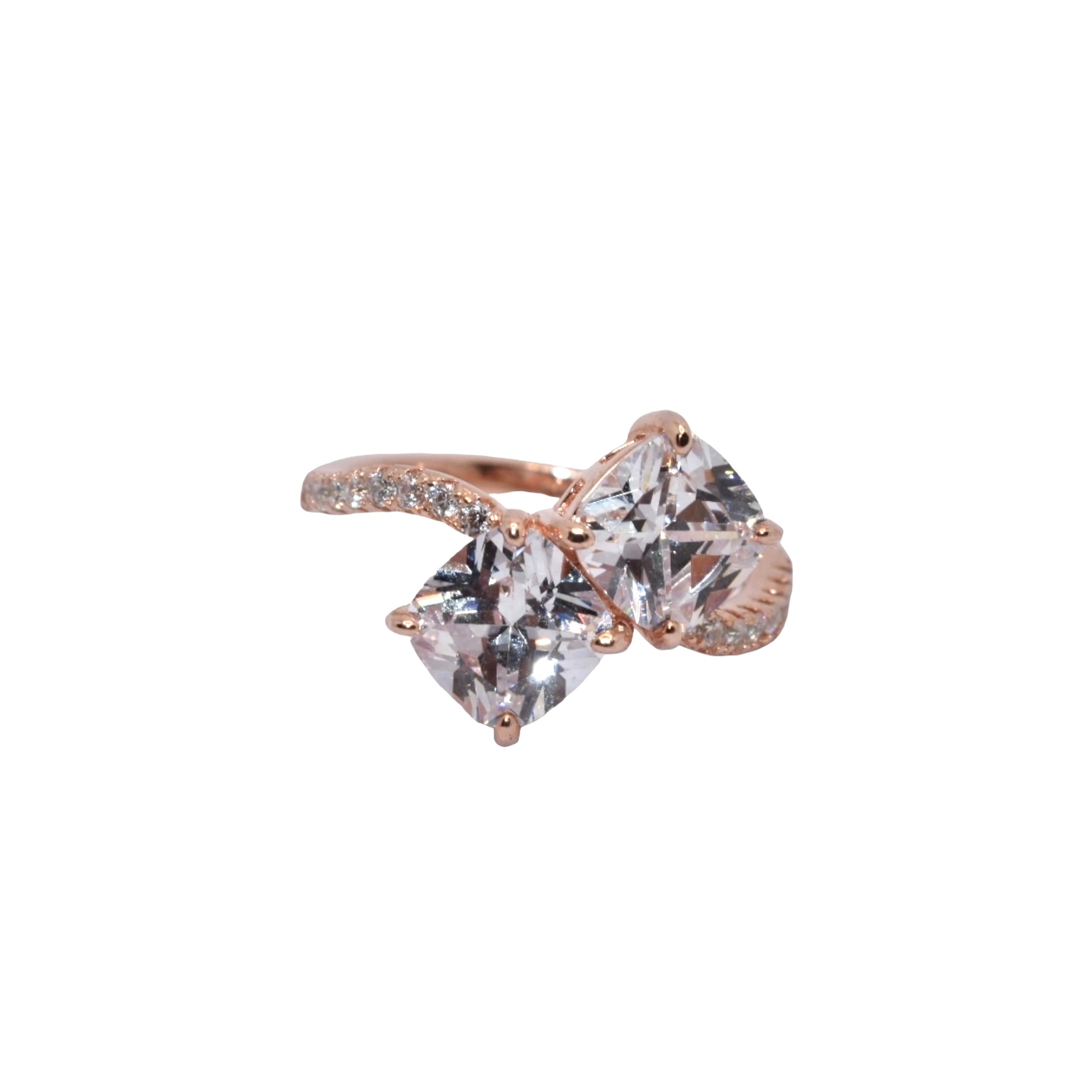 Rose Gold Dual Cushion Ring