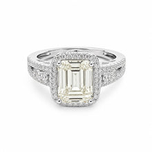 Swarovski Pale Yellow Coloured Emerald Cut Ring