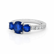 Triple Stone Sapphire Ring
