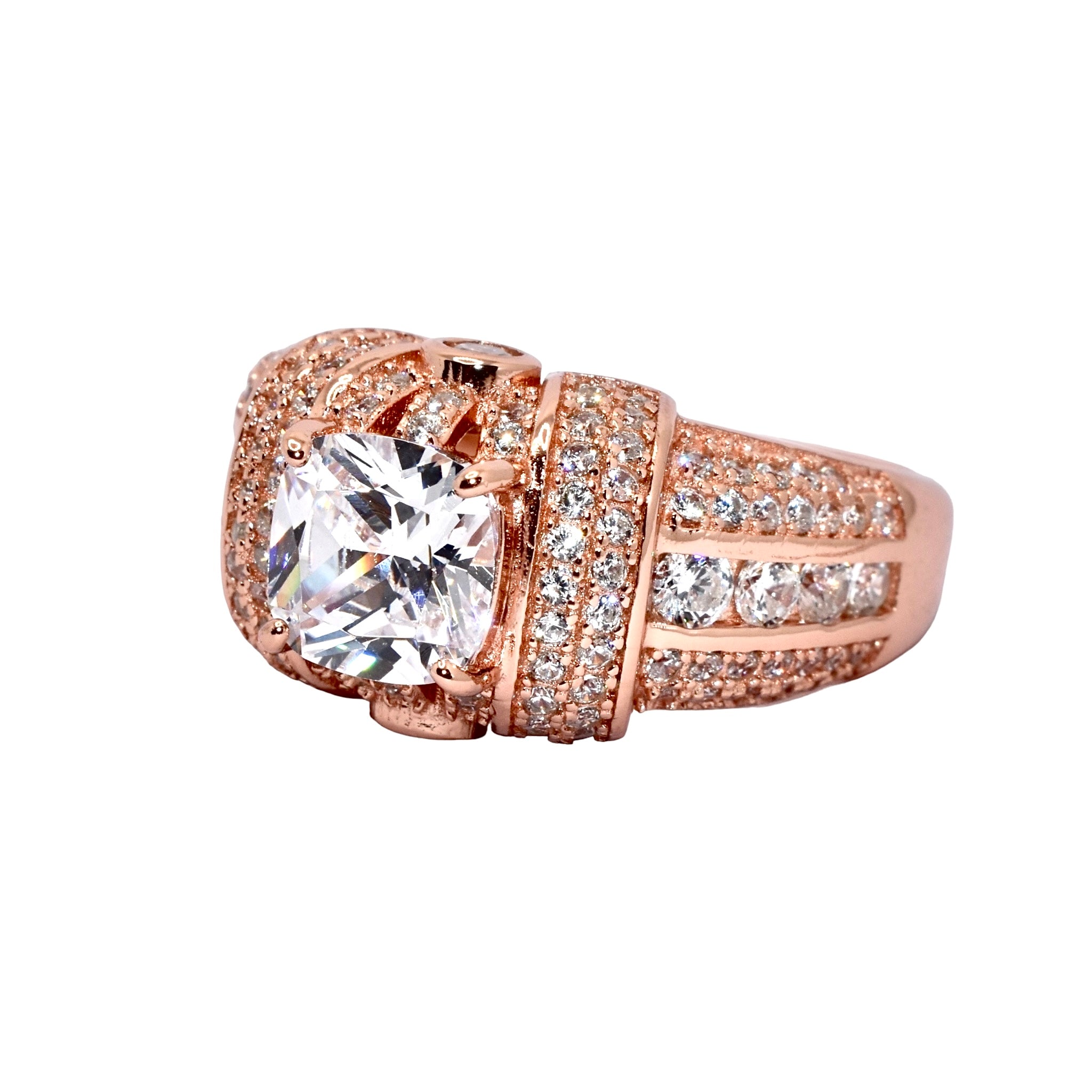 Rose Gold Cushion Cut Ring