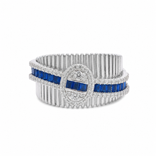Sapphire Coloured Oval Ring
