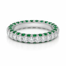 Emerald Coloured Band Ring