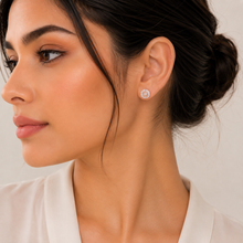 Rose Gold Baguette Studs
