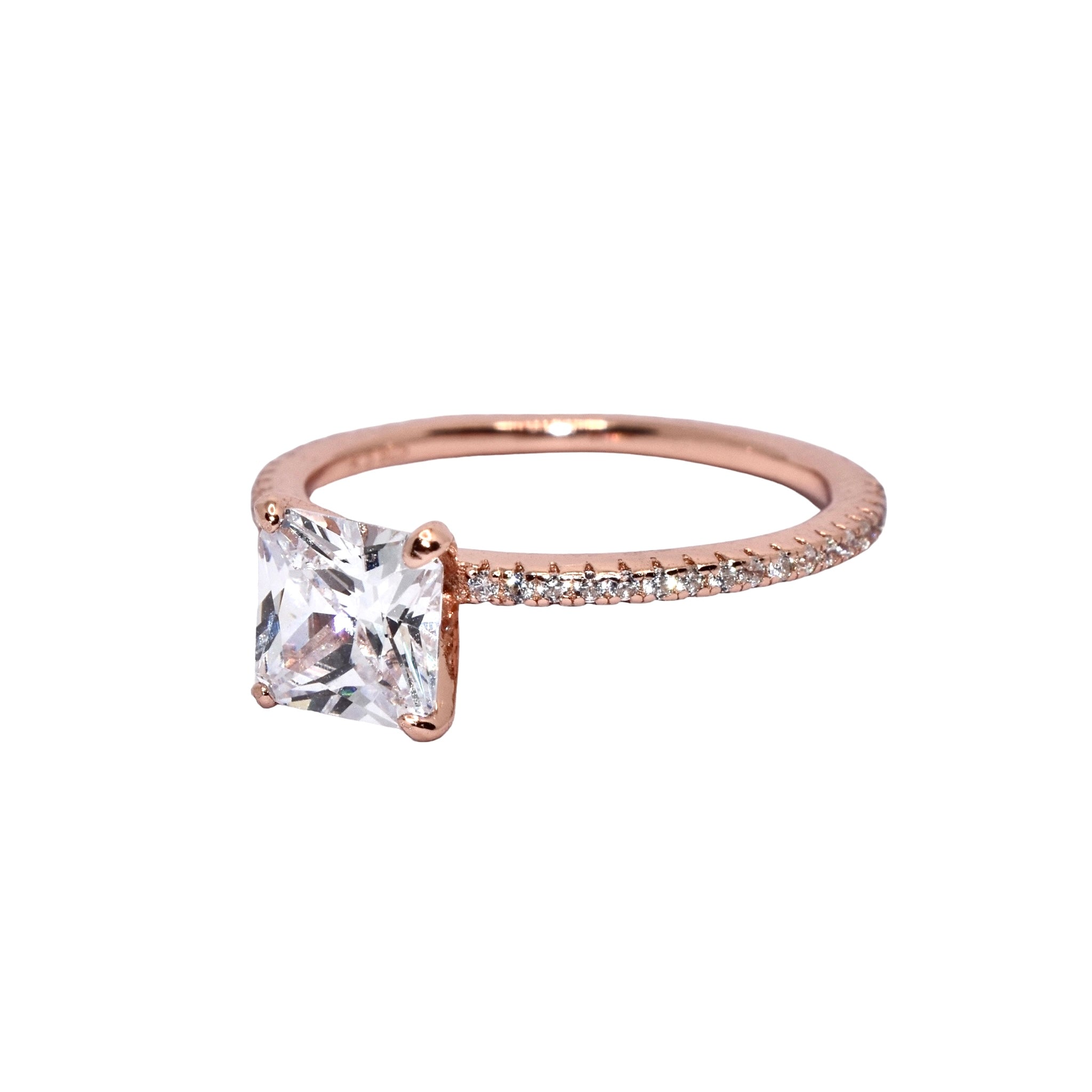 Rose Gold Cushion Cut Ring