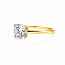 Gold Coloured Solitaire Ring