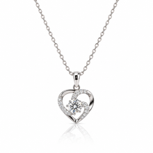 Heart Shape Solitaire Moissanite Chain Pendant
