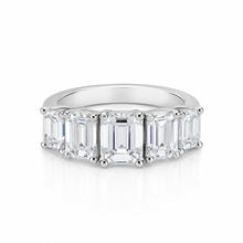 Emerald Cut Half Band Ring