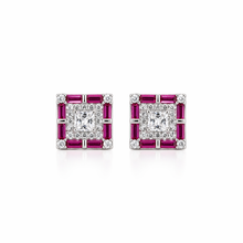 Akari Ruby Coloured Studs
