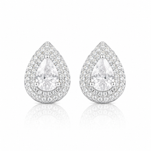 Dual Halo Pear Shape Studs