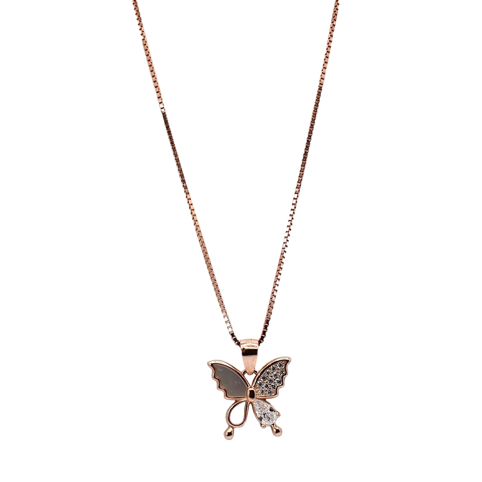 Rose Gold Butterfly Chain Pendant