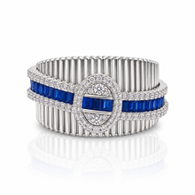 Sapphire Coloured Oval Ring