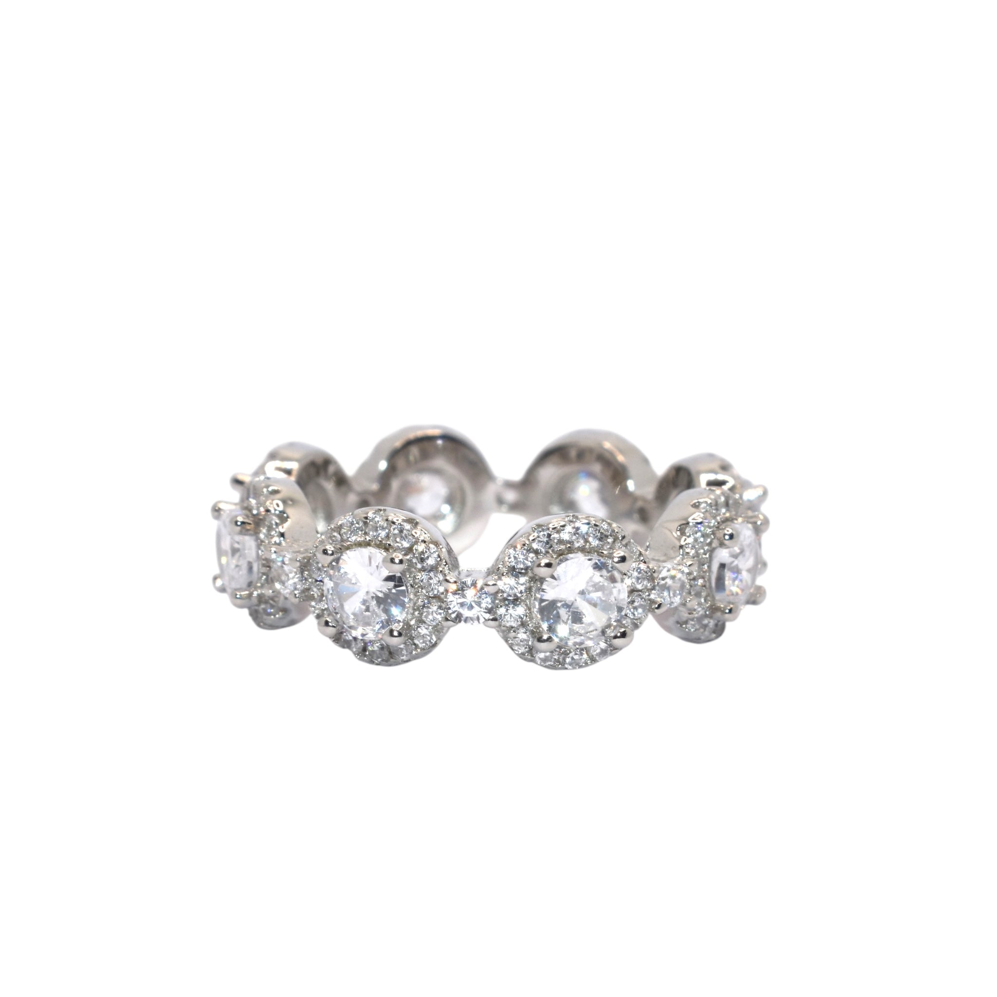 Halo Solitaire Band Ring