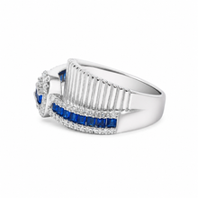 Sapphire Coloured Oval Ring