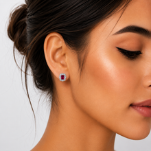 Alinta Ruby Coloured Studs