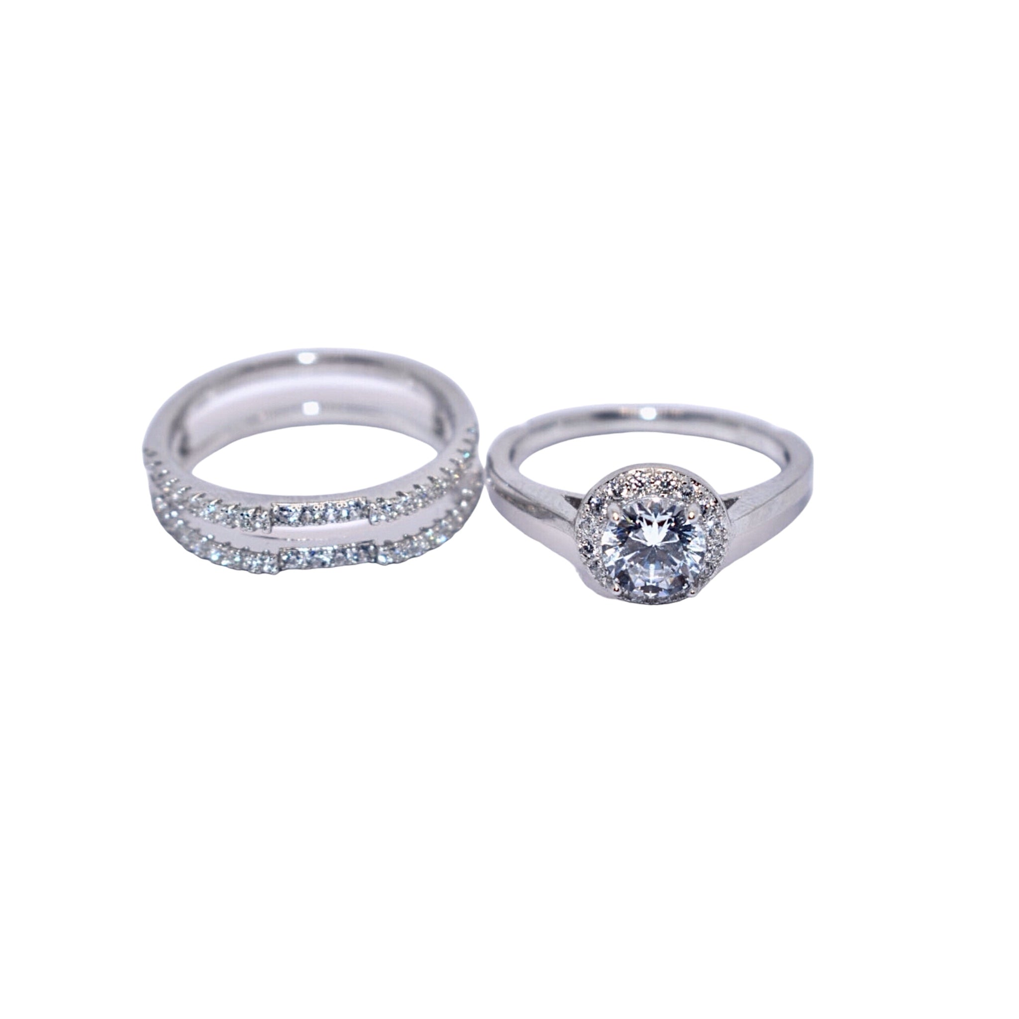 Dual Solitaire Set Ring