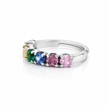 Multi Coloured Solitaire Ring