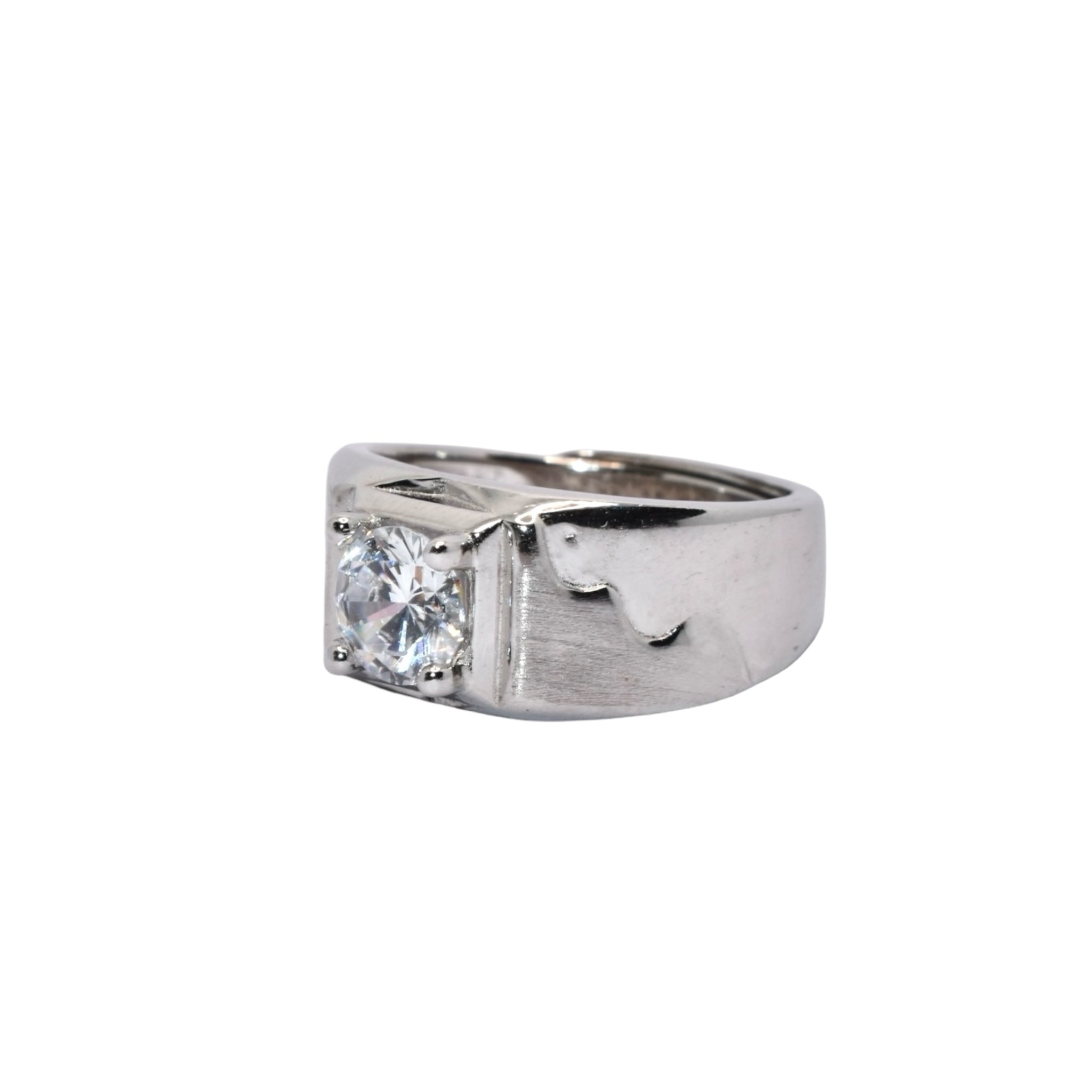 Adjustable Men's Solitaire Ring