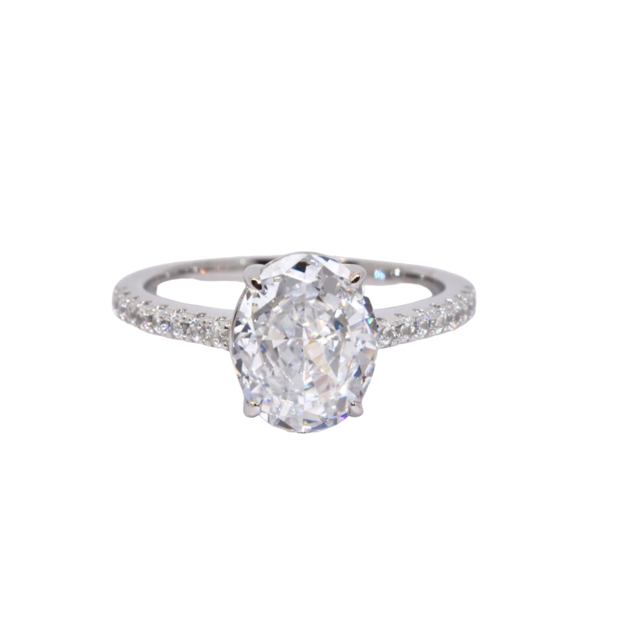 Ice Cut Oval Shape Ring