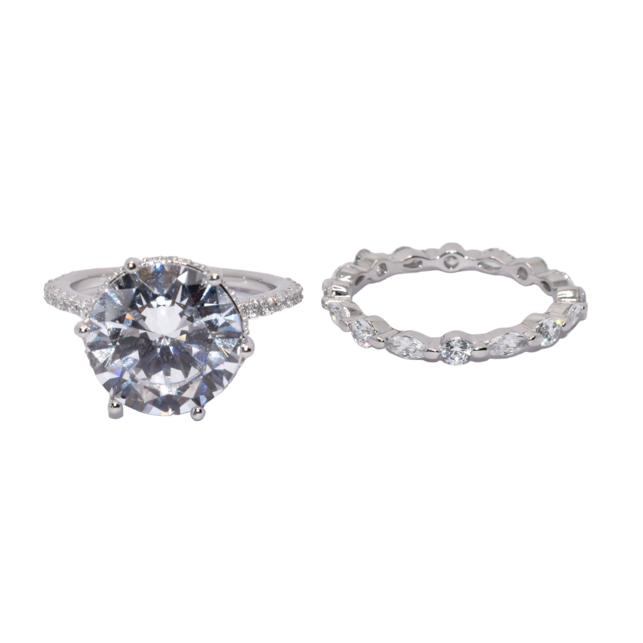 Solitaire Dual Set Ring