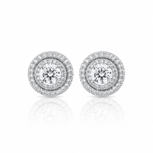 Double Halo Solitaire Studs