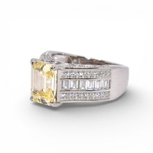 Topaz Coloured Emerald Cut Ring