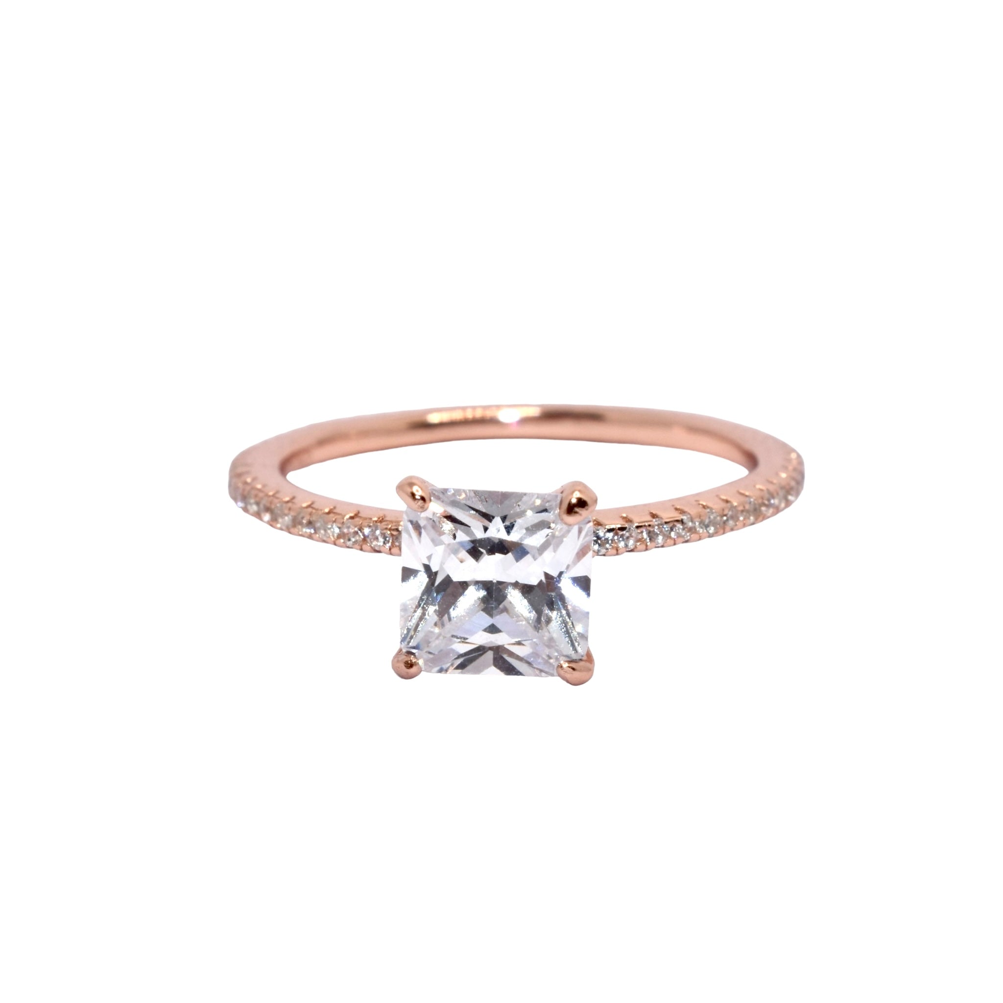 Rose Gold Cushion Cut Ring