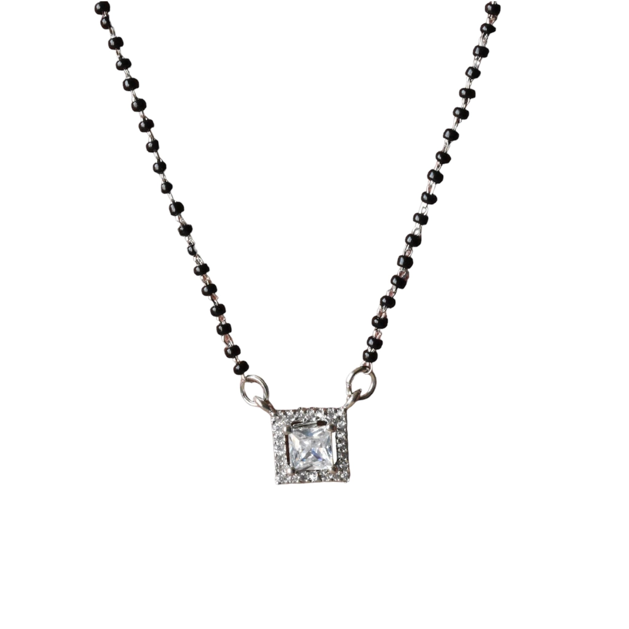 Halo Cushion Cut Mangalsutra