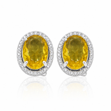 Halo Yellow Coloured Studs
