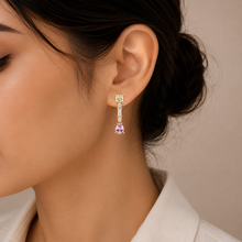92.5 Silver Gold Plated Pear Shape Studs