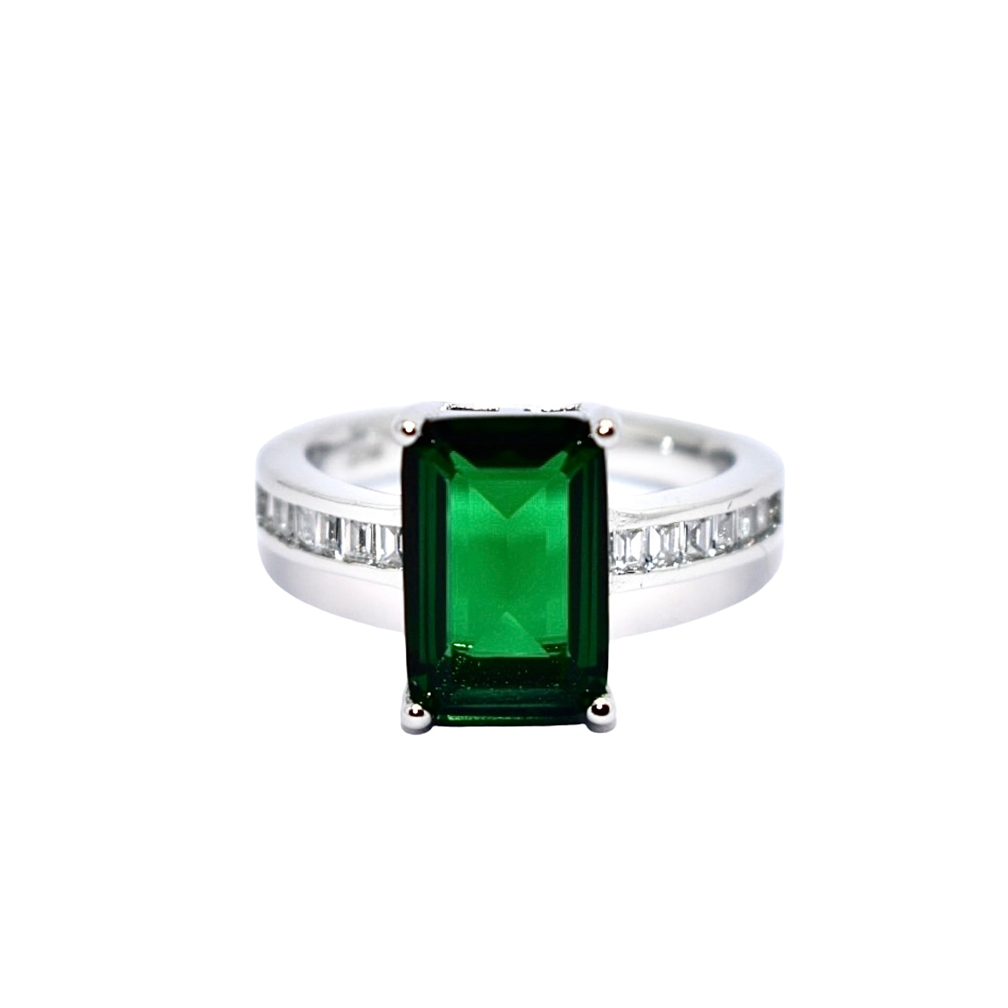 Baguette Emerald Cut Ring