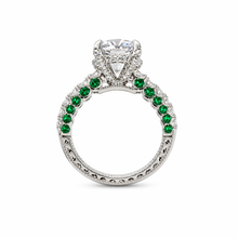 Solitaire Ring With Emerald Coloured Finish