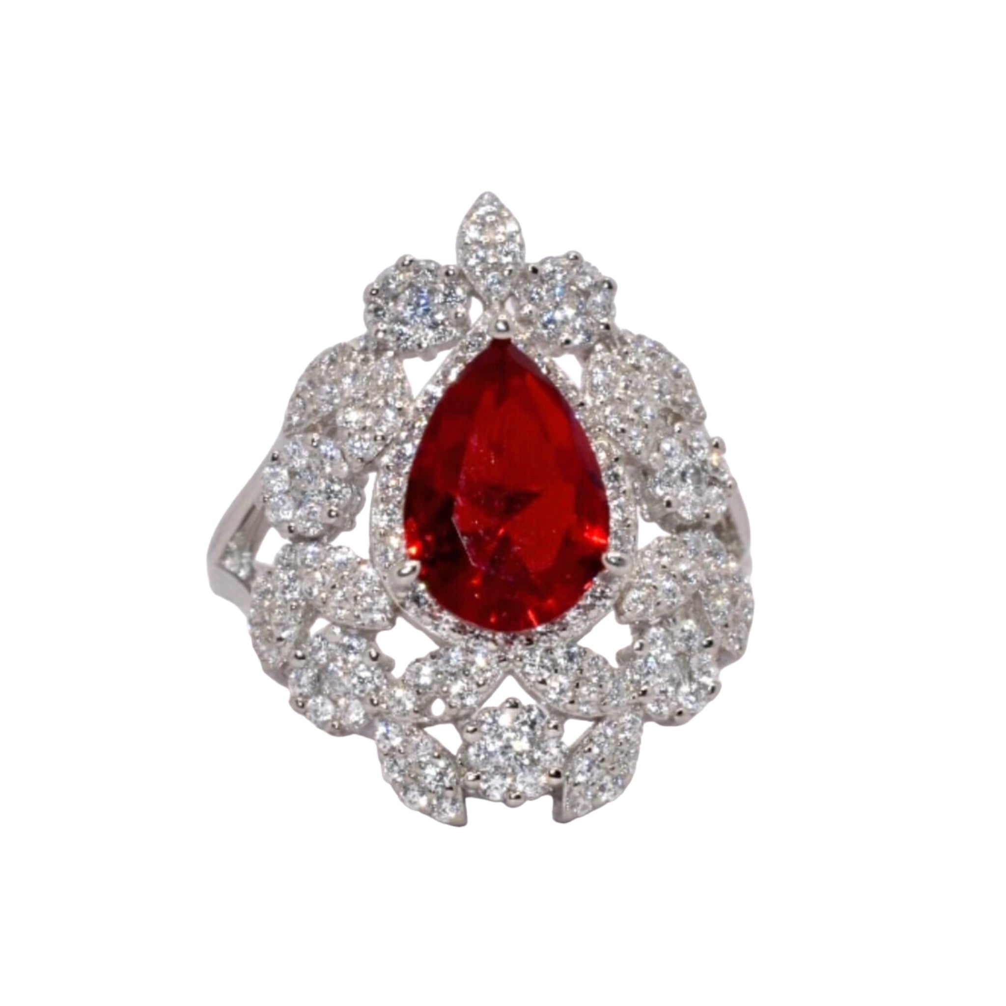 Ruby Pear Shaped Ring