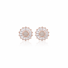 Rose Gold Baguette Studs