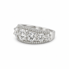 Solitaire Half Band Ring