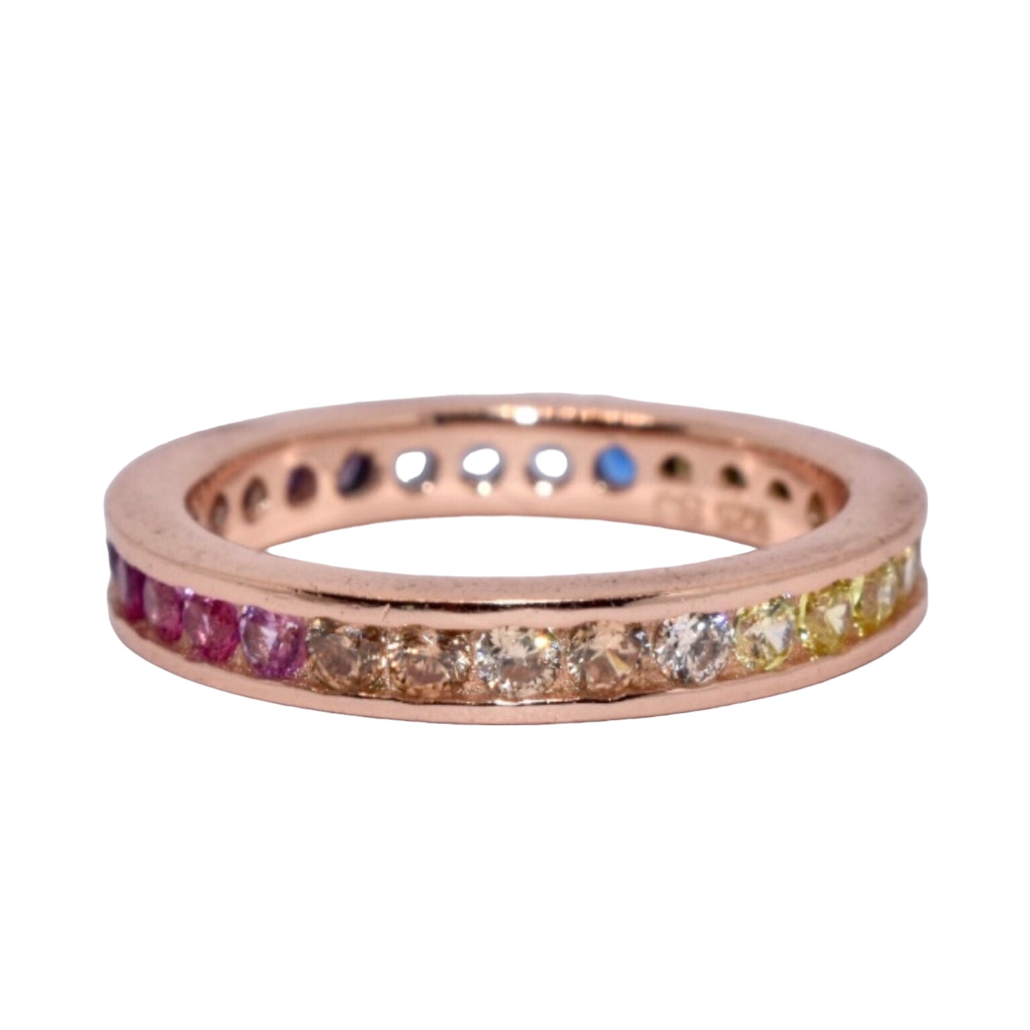 Rose Gold Multicolour Band Ring