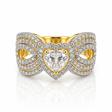 Amoret Gold Heart Cocktail Ring