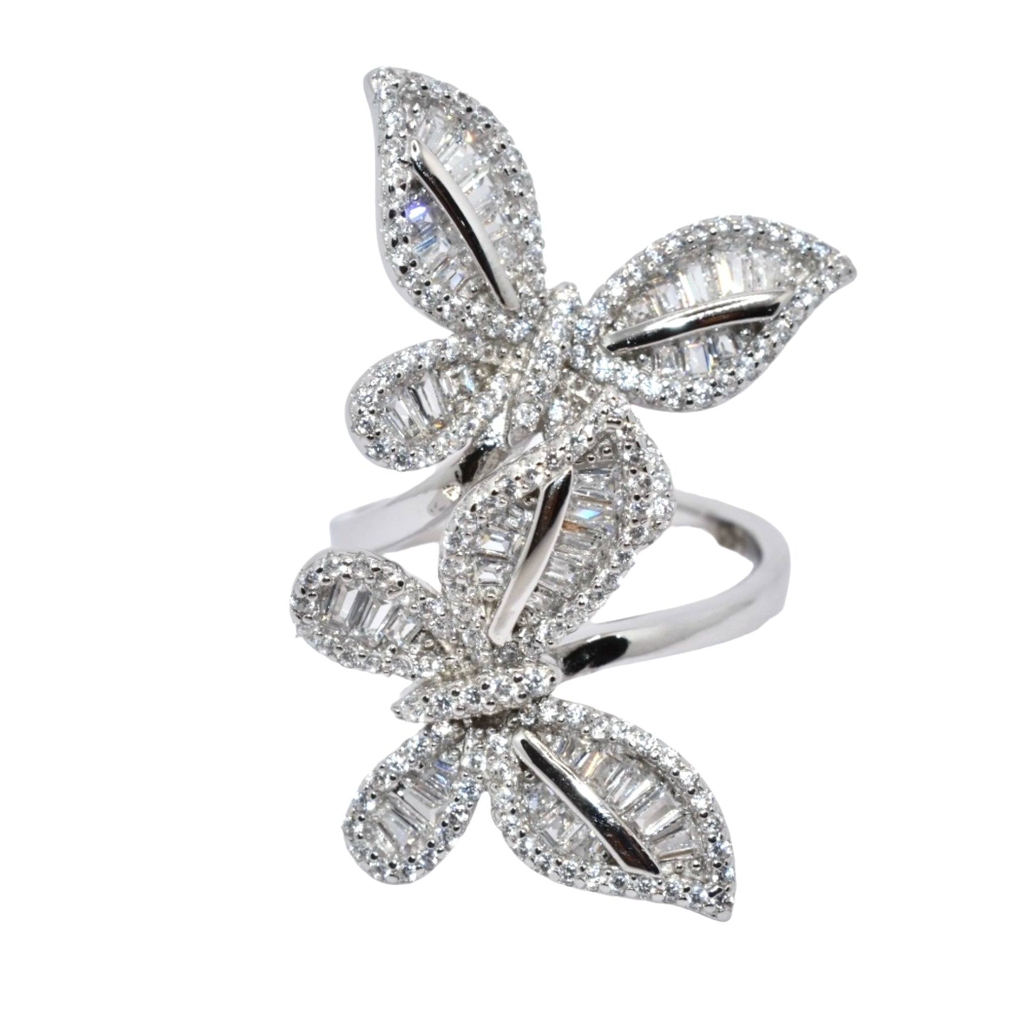 Adjustable Dual Butterfly Ring