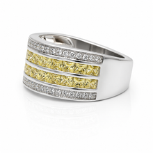 Yellow Coloured Half Band Ring