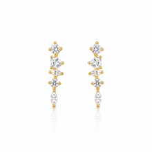Gold Coloured Hanging Studs