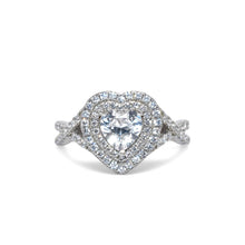 Double Halo Heart Shape Ring