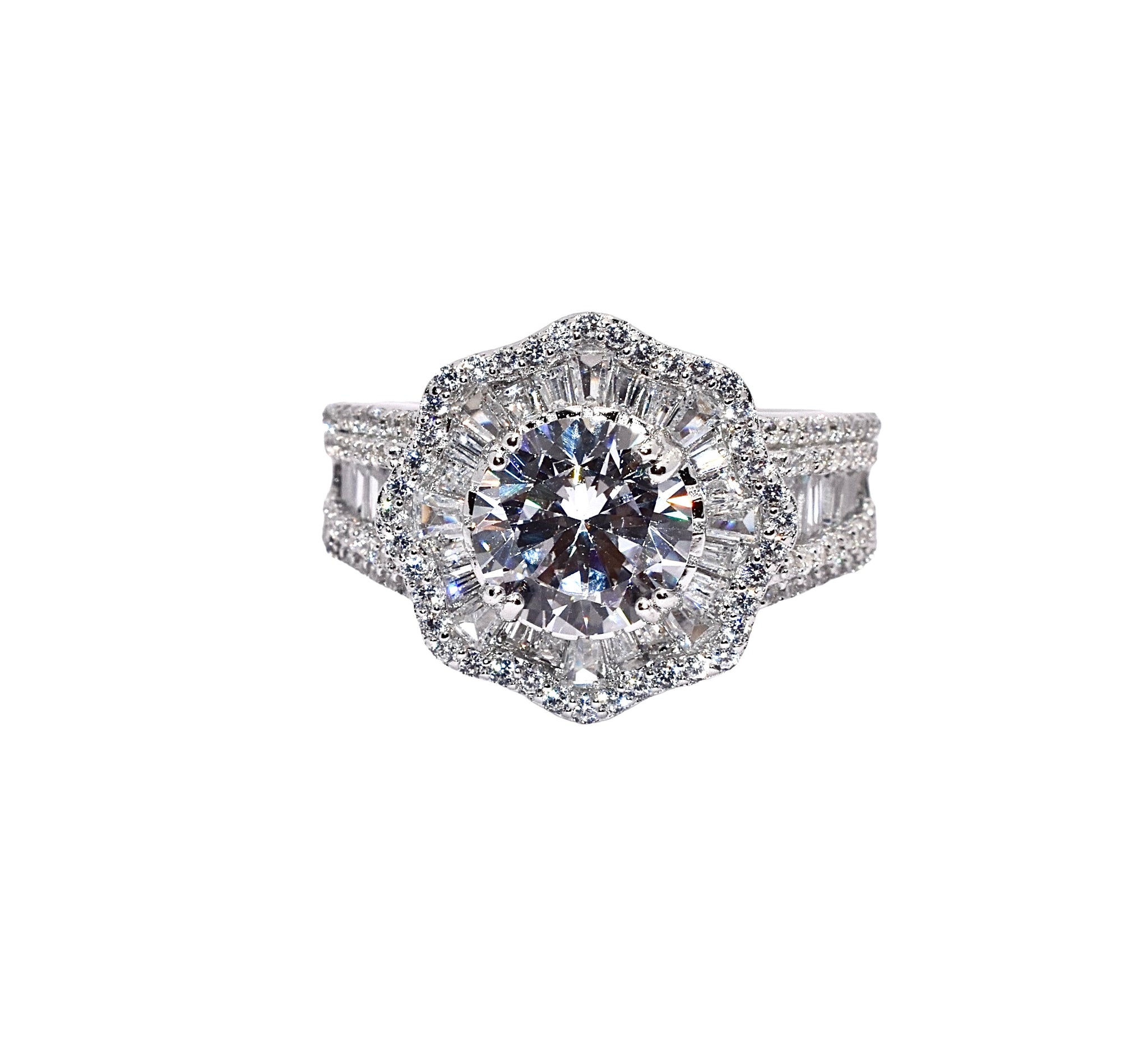 Solitaire Baguette Ring